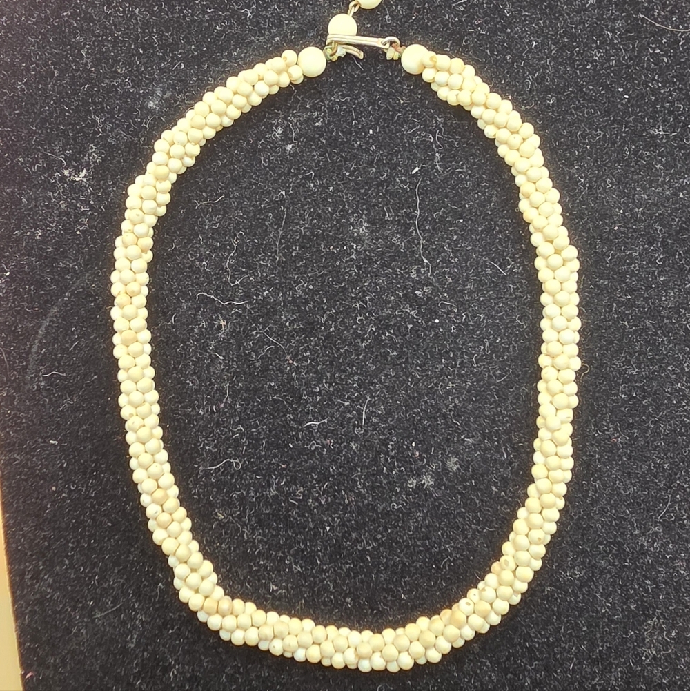 Mid-Century Faux Pearl Or Lucite Multi-Strand Torsade Necklace